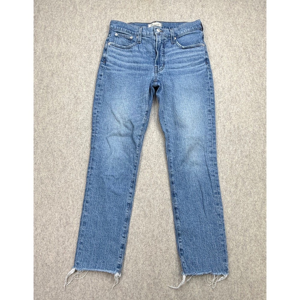 Madewell Jean Womens 27 Mid-Rise Perfect Vintage Blue Minimalist 90s Off Duty